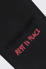 RTA Bryant Black-Red Rest in Peace RIP Jeans