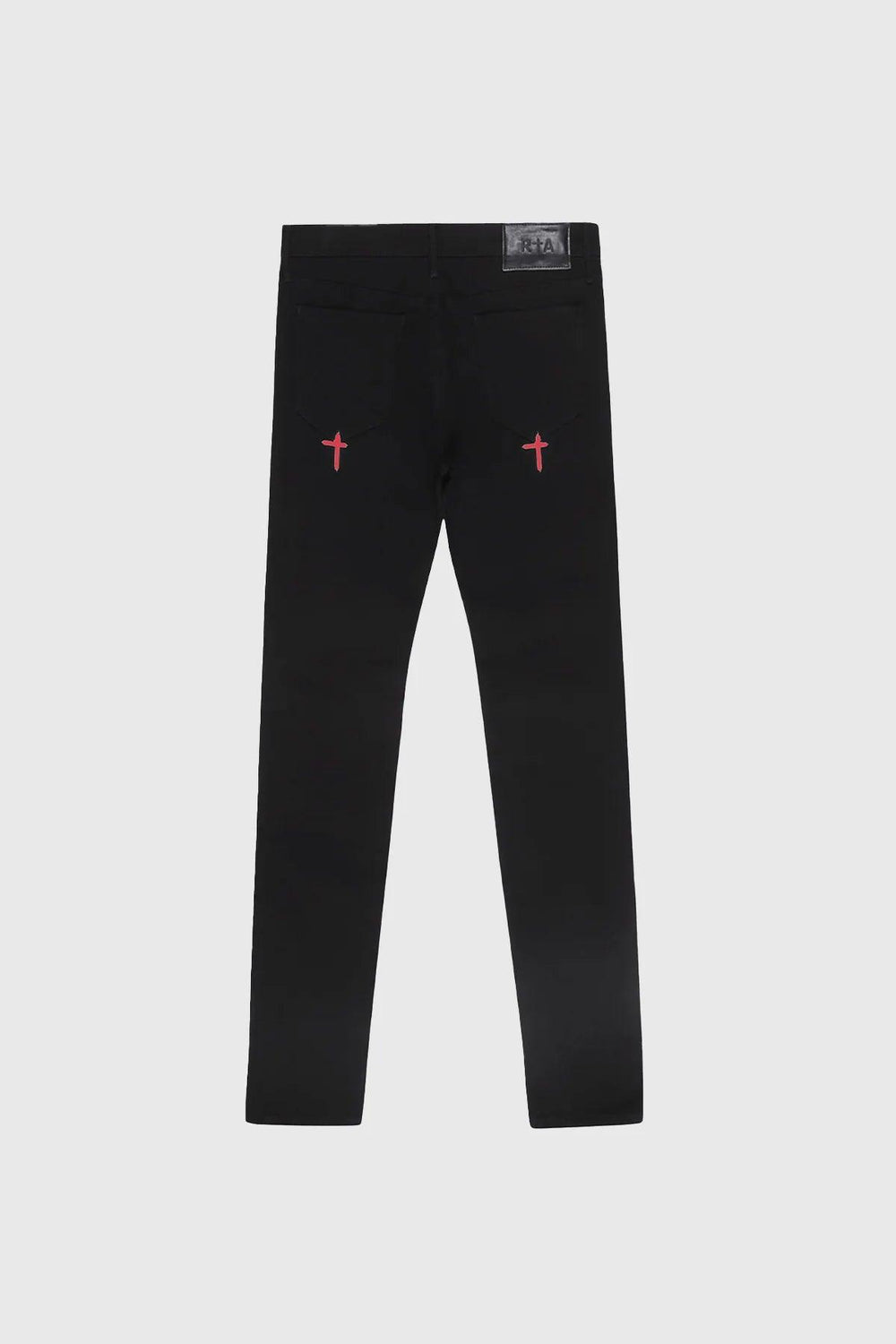 RTA Bryant Black-Red Rest in Peace RIP Jeans - Gravity NYC