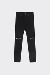 RTA Bryant Black-White Rest in Peace RIP Jeans - Gravity NYC