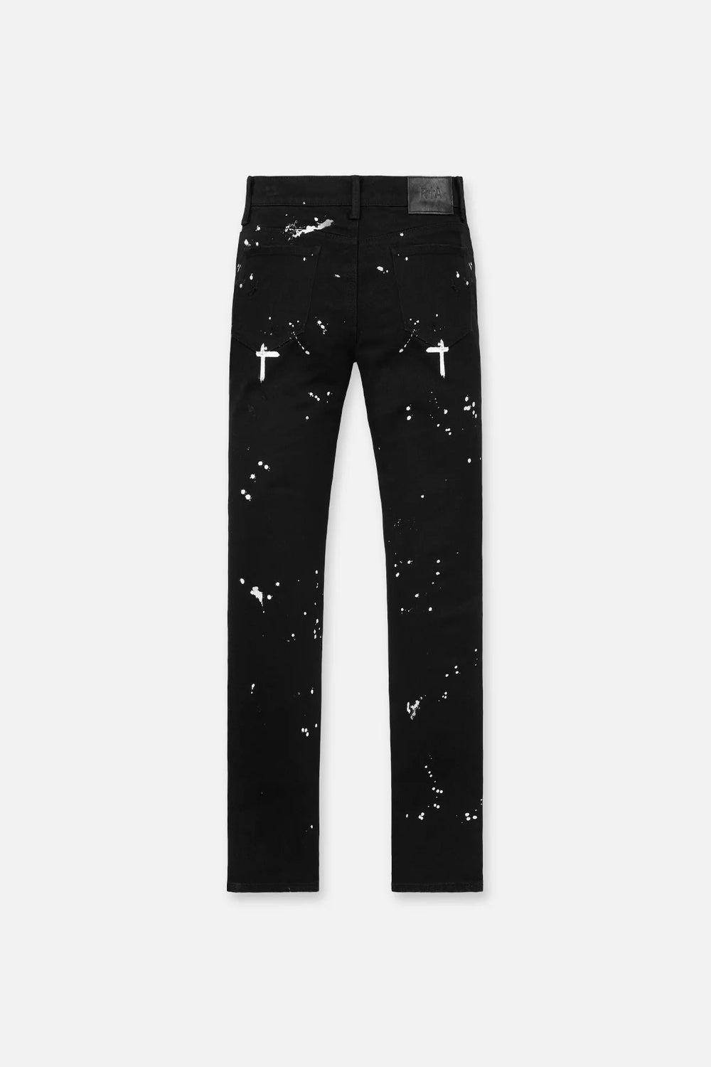 RTA Bryant Black-White Rest in Peace RIP Paint Splatter Jeans - Gravity NYC