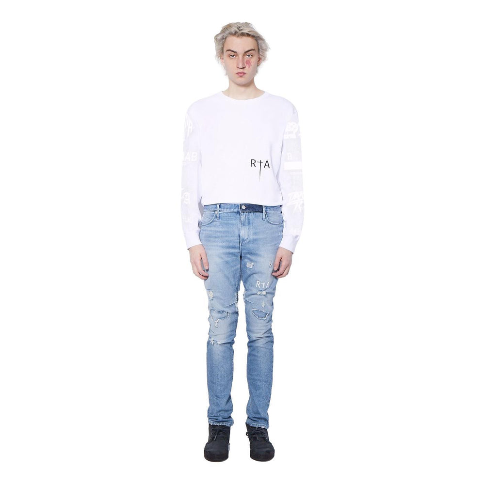 RTA Bryant Medium Blue Distressed Jeans - Gravity NYC