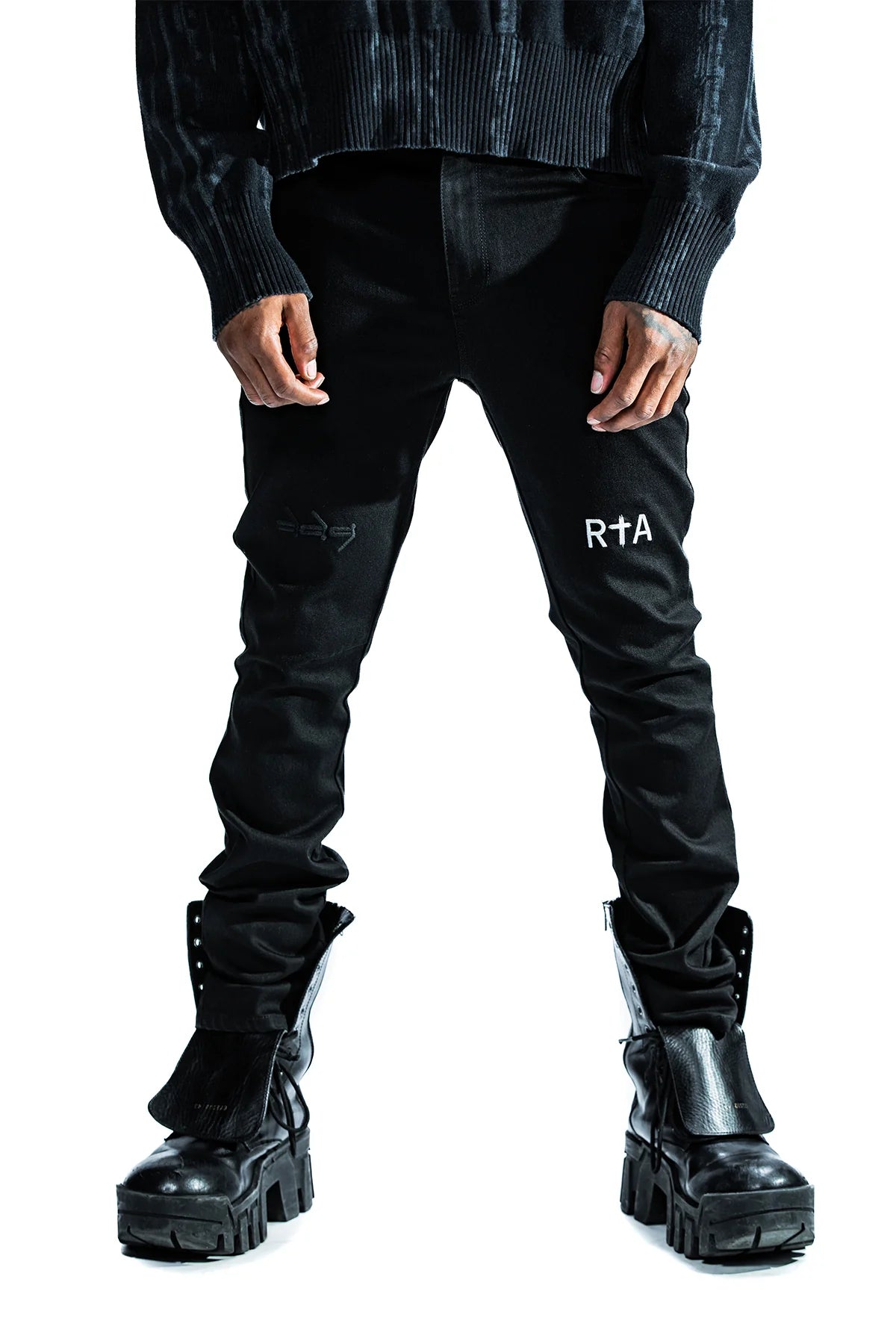 RTA Bryant Skinny Jean Black DDG - Gravity NYC