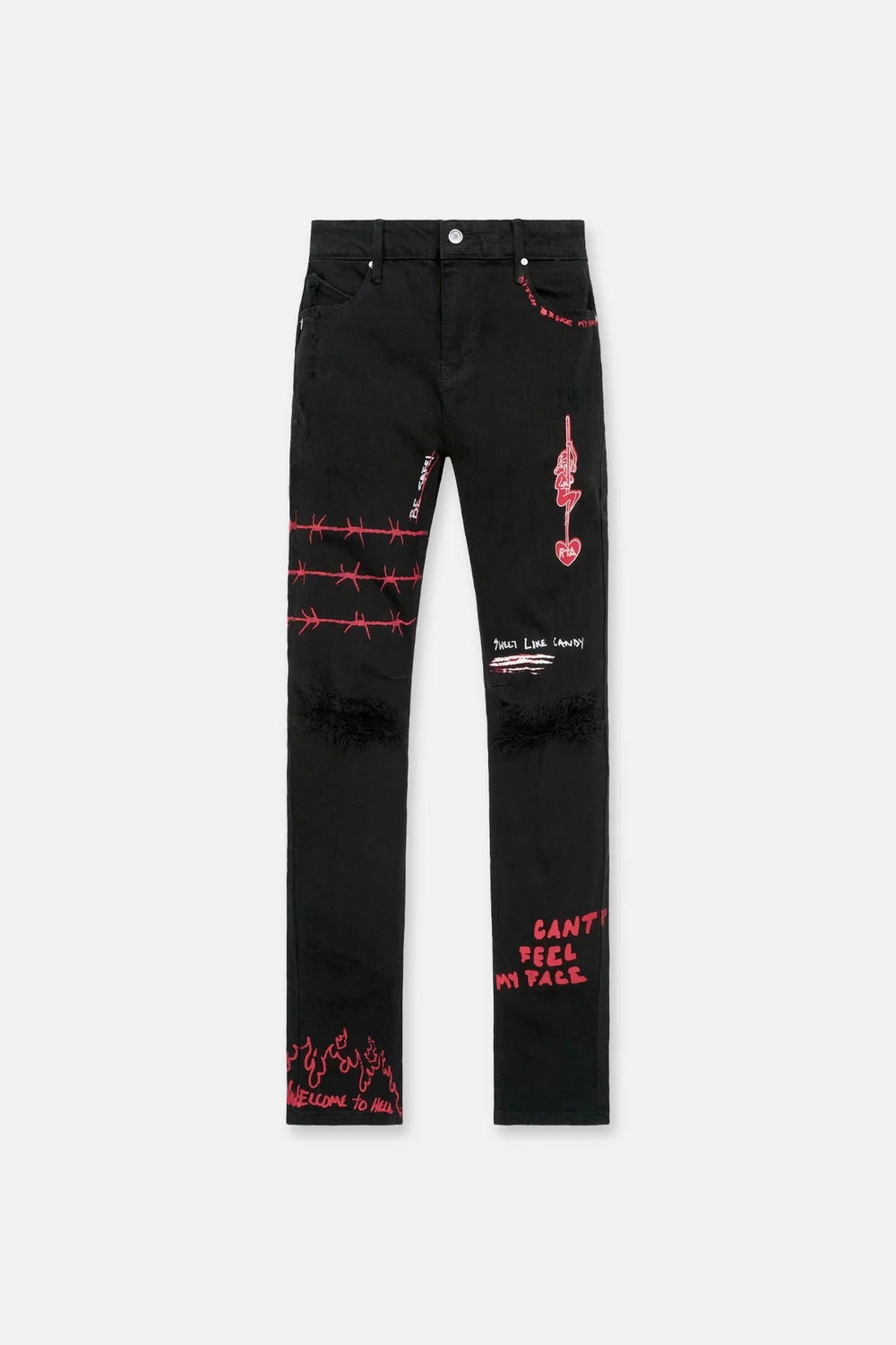 RTA Bryant Skinny Jean Black RLD Artistic - Gravity NYC