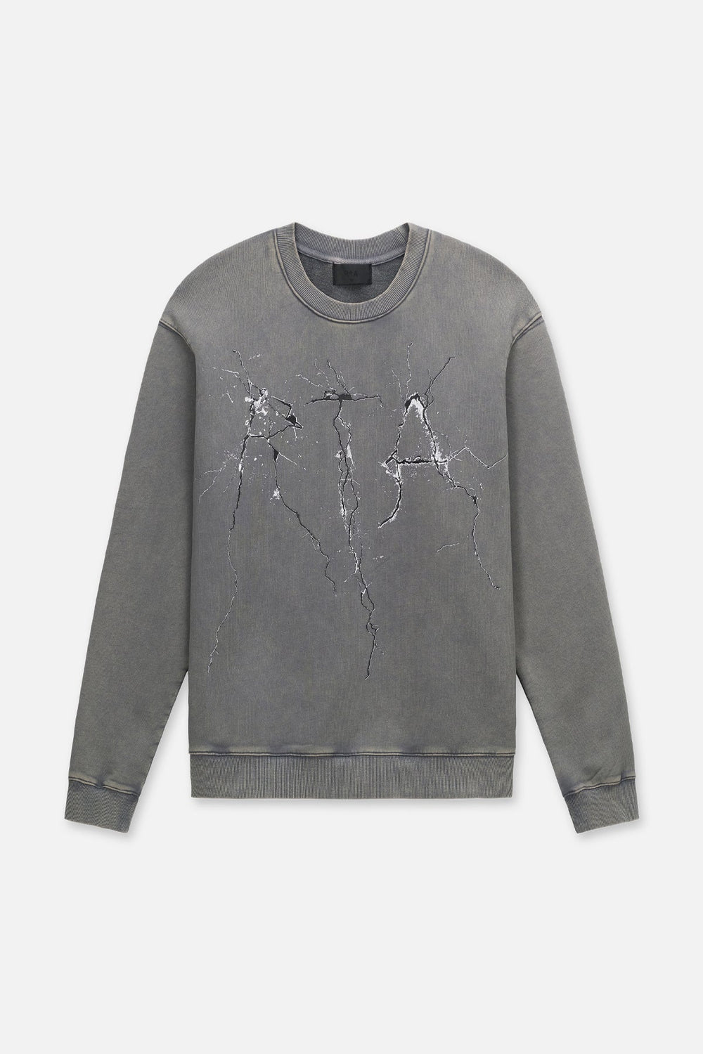 RTA Charles Sweatshirt Stone Cracked Logo - Gravity NYC