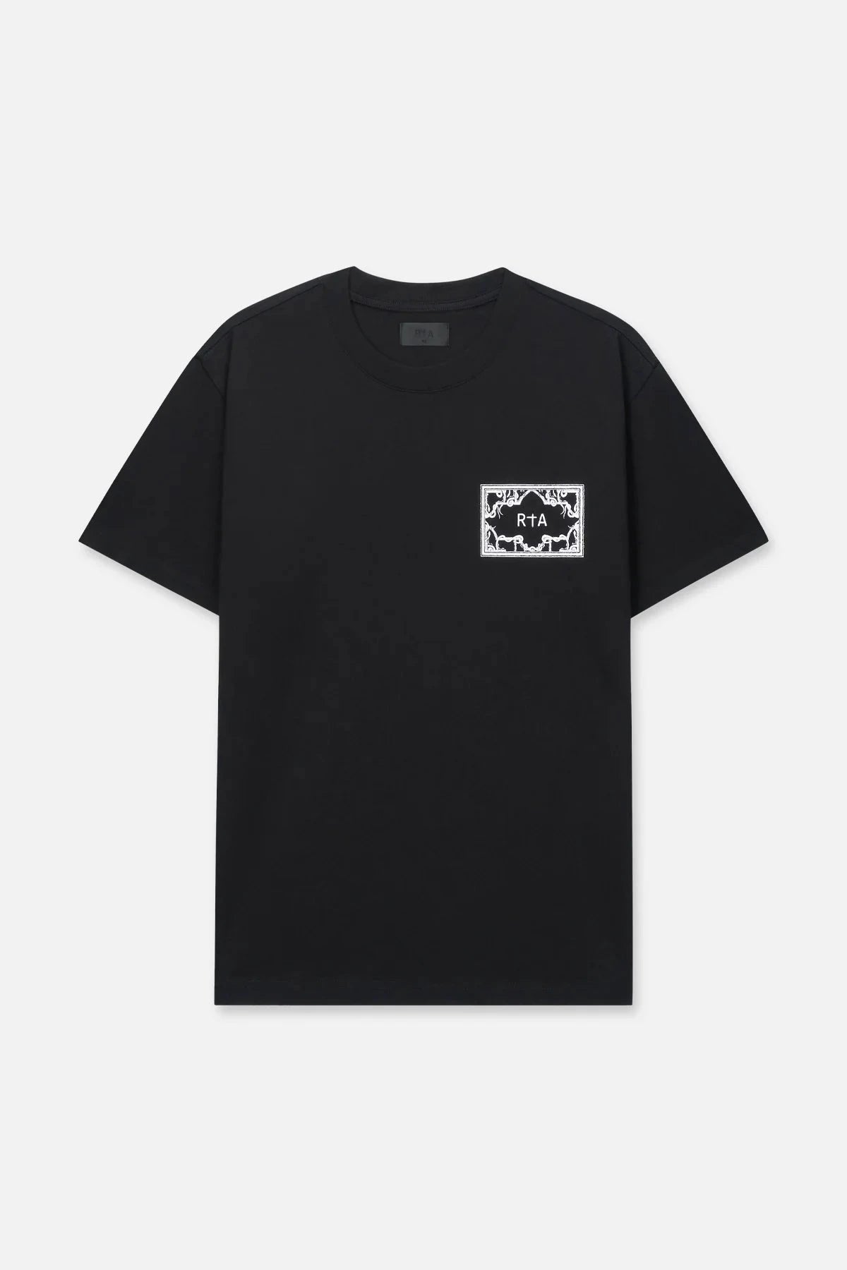 RTA Colin Oversized Tee Black Stamp Logo Gravity NYC