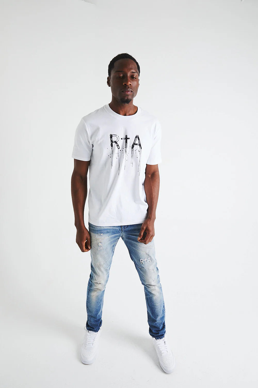 RTA Colin White Watercolor Tee Gravity NYC