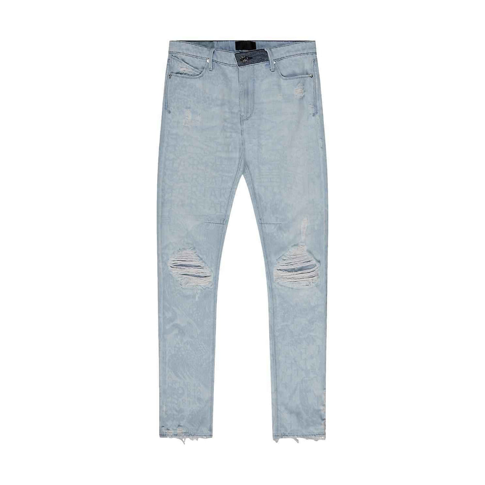RTA Denis Mini Flare Distressed Porcelain Jeans - Gravity NYC