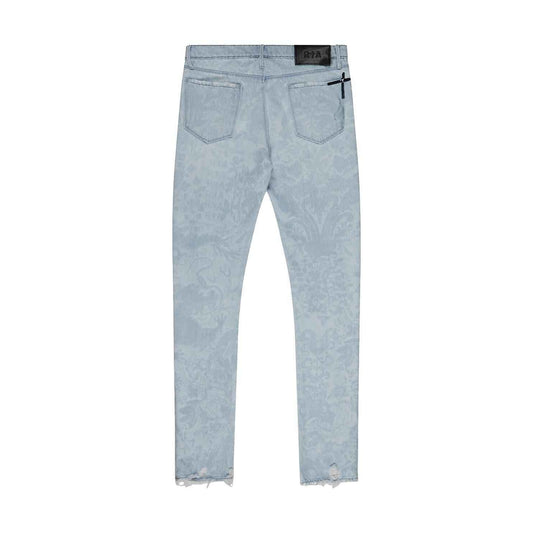 RTA Denis Mini Flare Distressed Porcelain Jeans - Gravity NYC