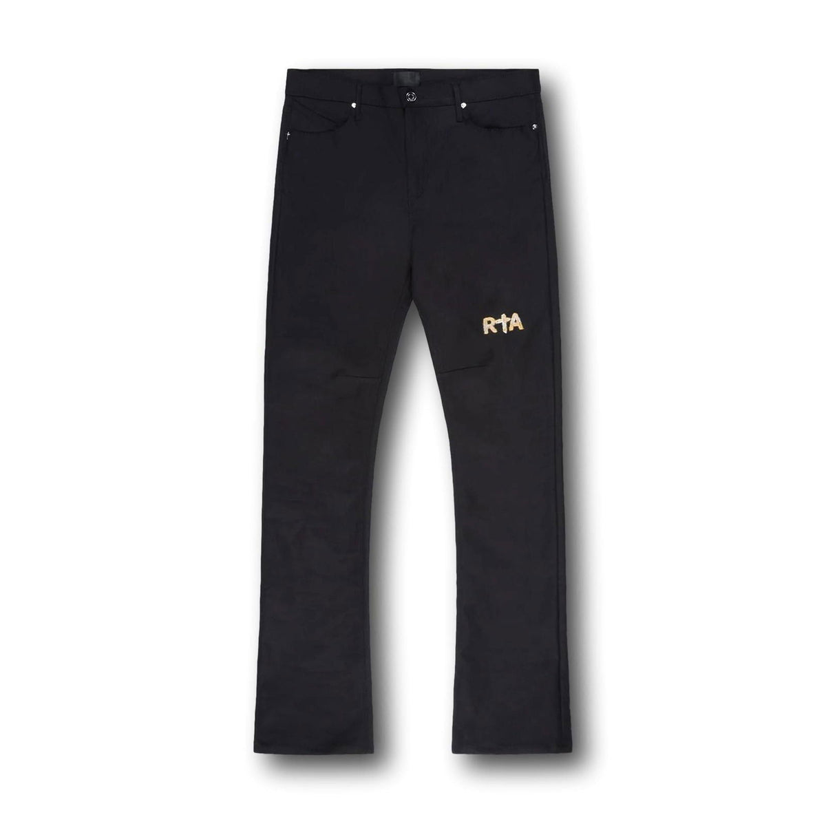 RTA Denis Mini Flare Matte Black Jeans - Gravity NYC