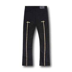 RTA Denis Mini Flare Matte Black Jeans