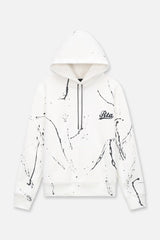 RTA Dion White Paint Collegiate Script Hoodie