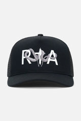 RTA Gideon Trucker Hat Black Snake Logo - Gravity NYC