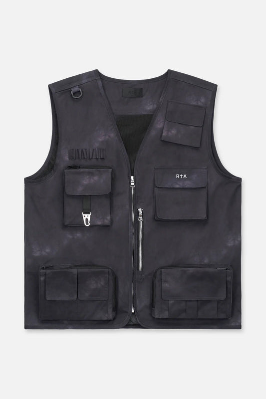 RTA Ibra Utility Vest Black Marble - Gravity NYC