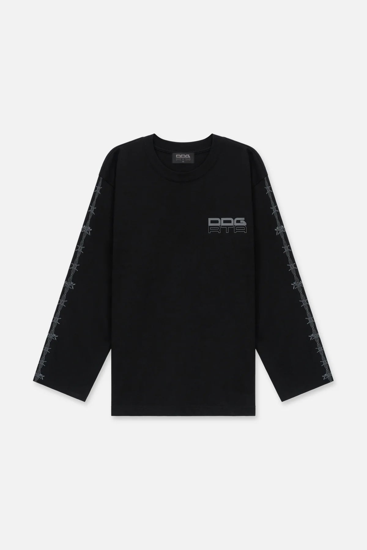RTA Kash Black Barbwire Long Sleeve Tee Gravity NYC