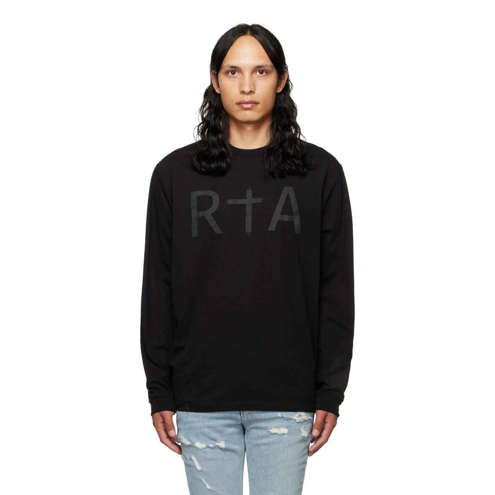 RTA Lawrence Black Long Sleeve T-Shirt - Gravity NYC
