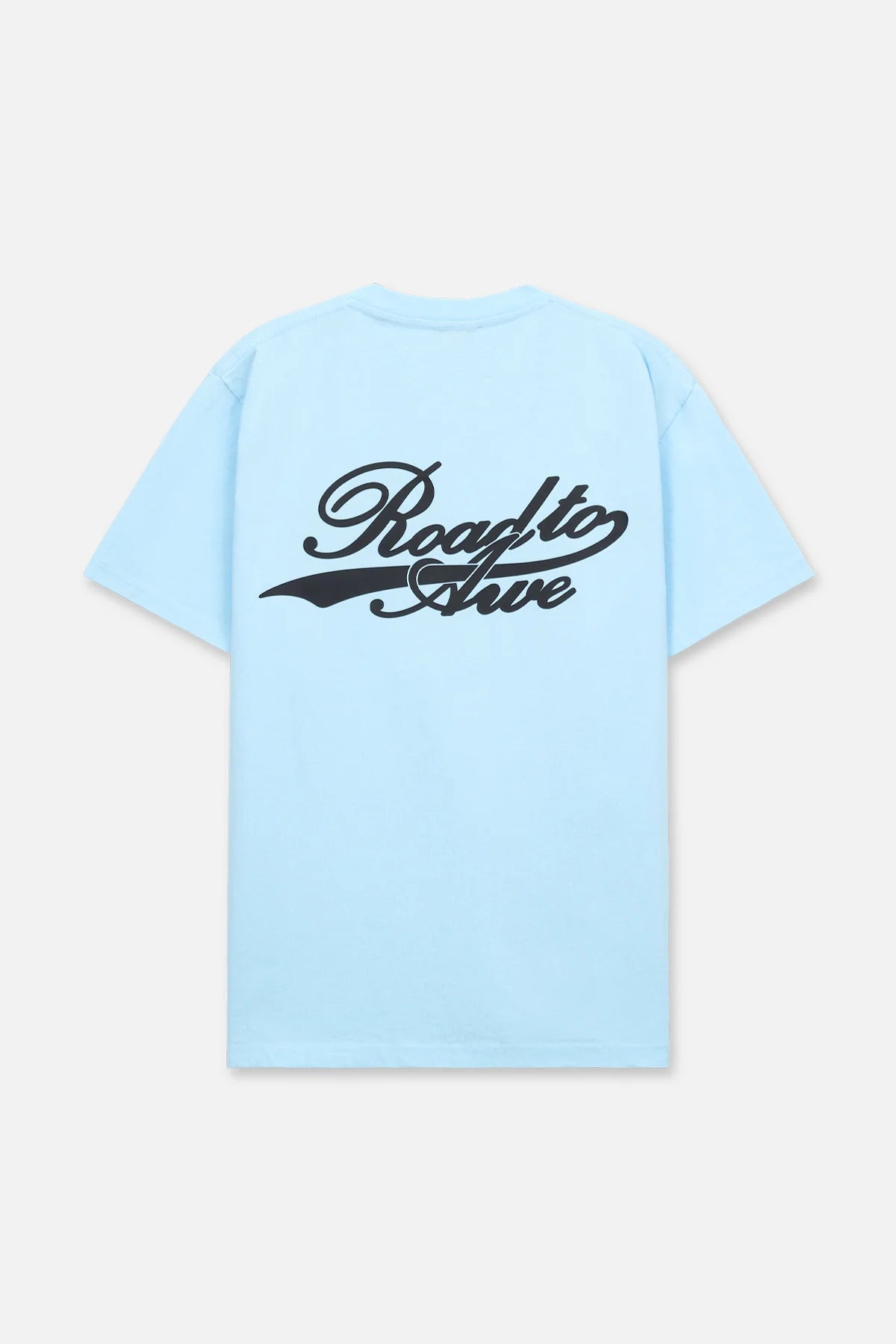 RTA Liam Light Blue Collegiate Script Tee - Gravity NYC