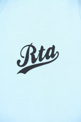 RTA Liam Light Blue Collegiate Script Tee - Gravity NYC