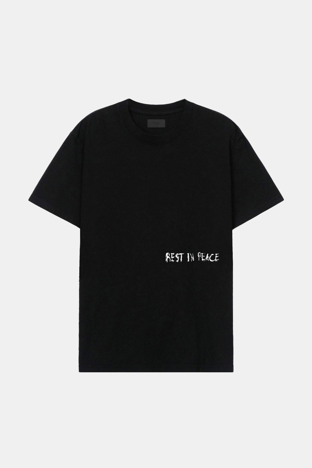 RTA Liam Tee Black-White Rest in Peace RIP Cross - Gravity NYC