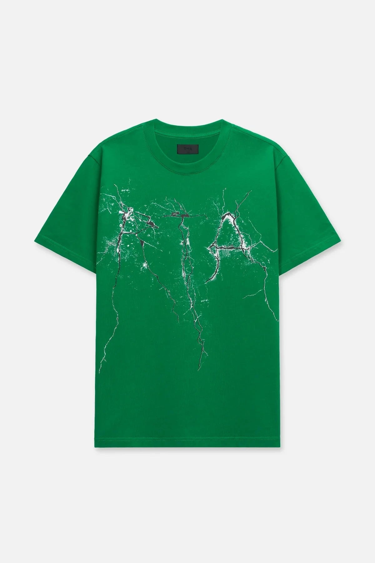 RTA Liam Tee Green Cracked Logo Gravity NYC