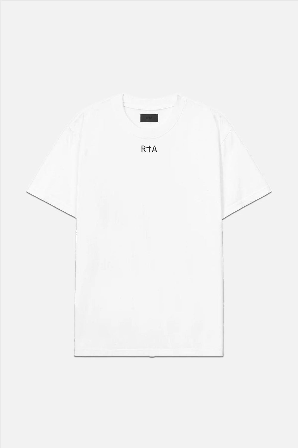 RTA Liam White Black Double Cross T-Shirt - Gravity NYC