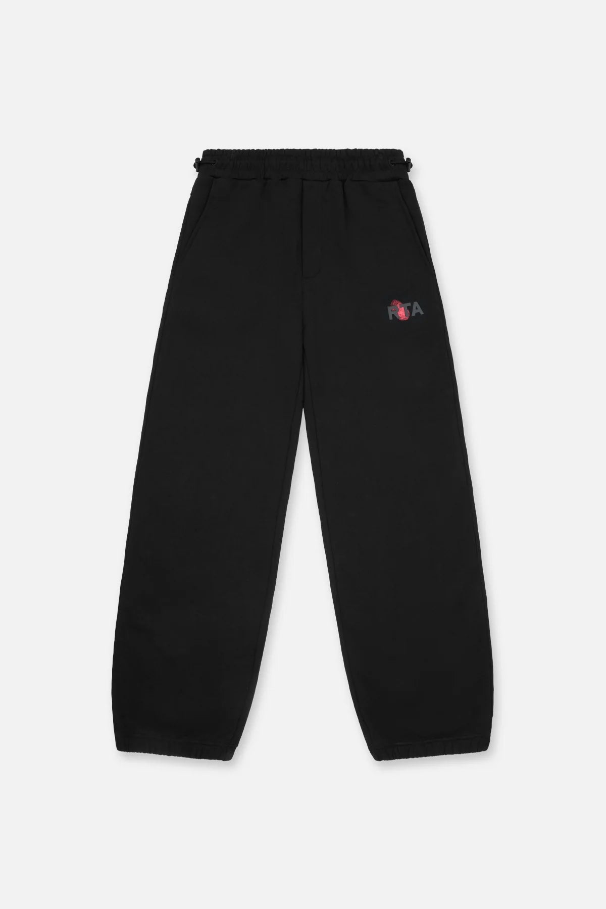 RTA Rafa Oversized Sweatpants Black Fingerprint Logo