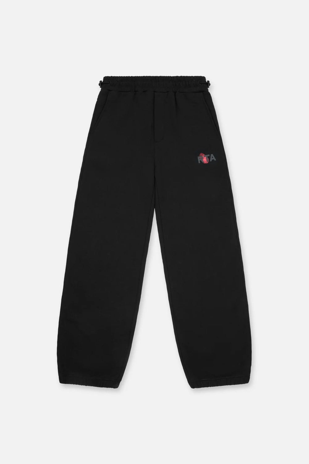 RTA Rafa Oversized Sweatpants Black Fingerprint Logo - Gravity NYC