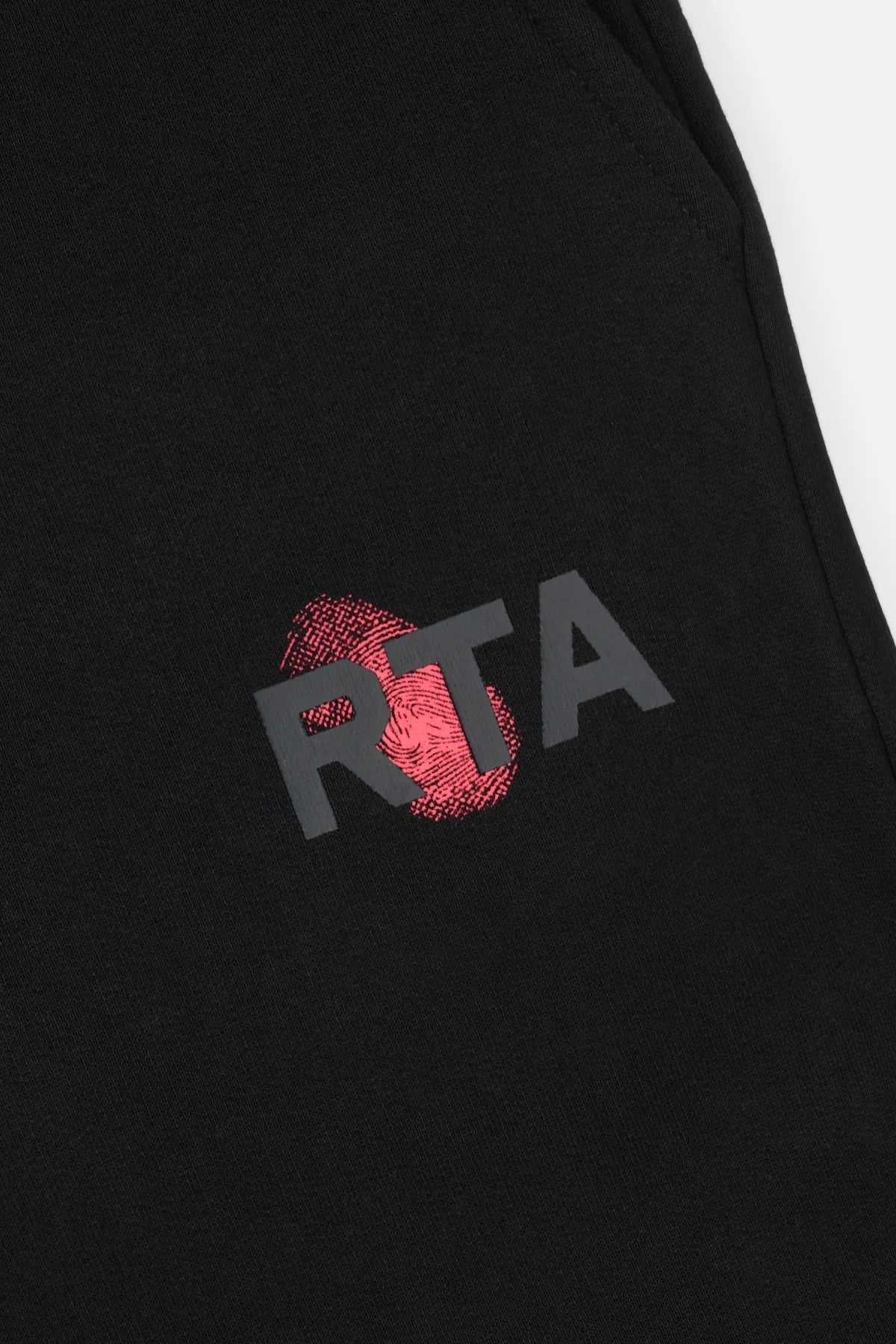 RTA Rafa Oversized Sweatpants Black Fingerprint Logo Gravity NYC
