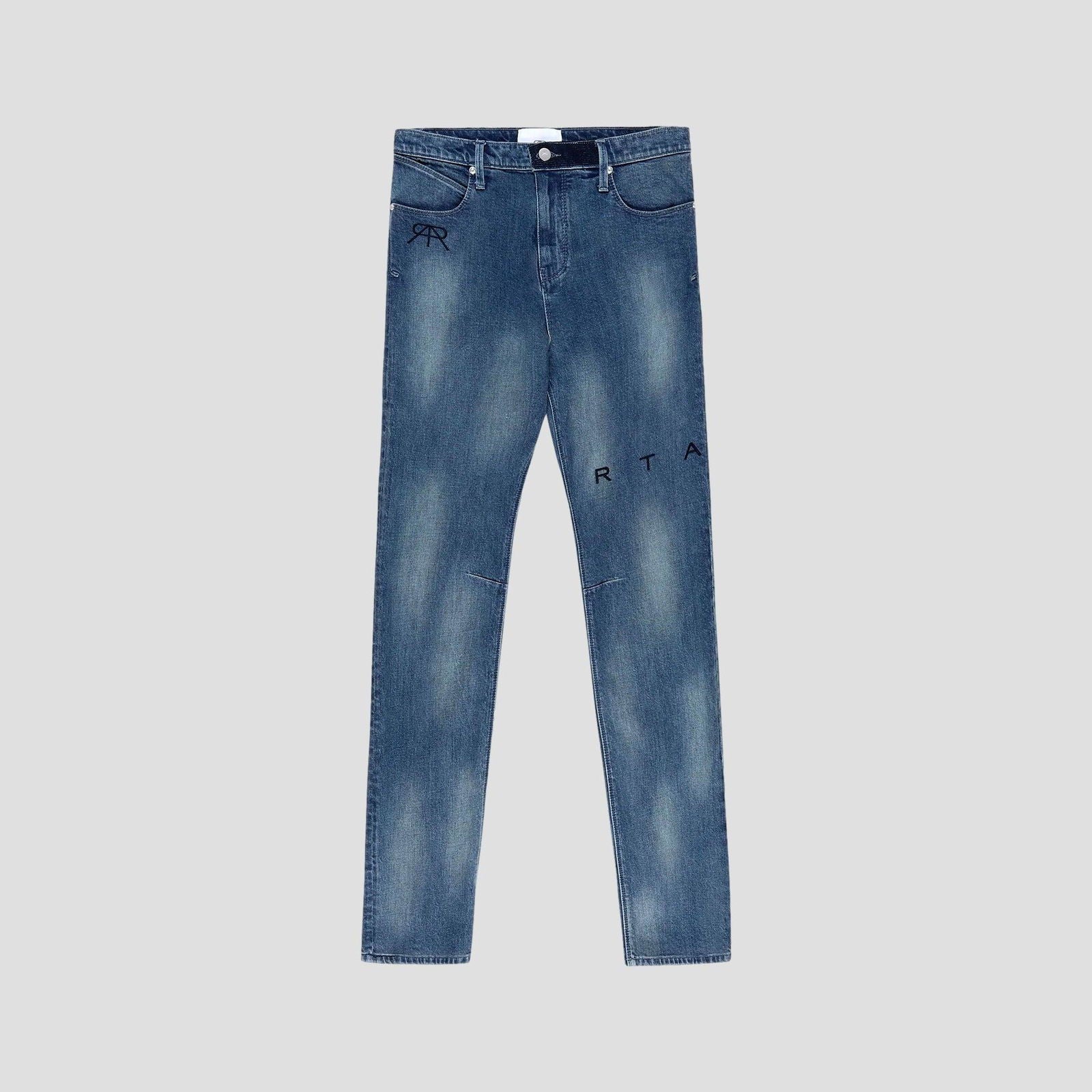 RTA Slim Fit Medium Blue Logo Jeans