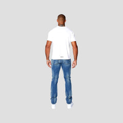 RTA Slim Fit Medium Blue Logo Jeans