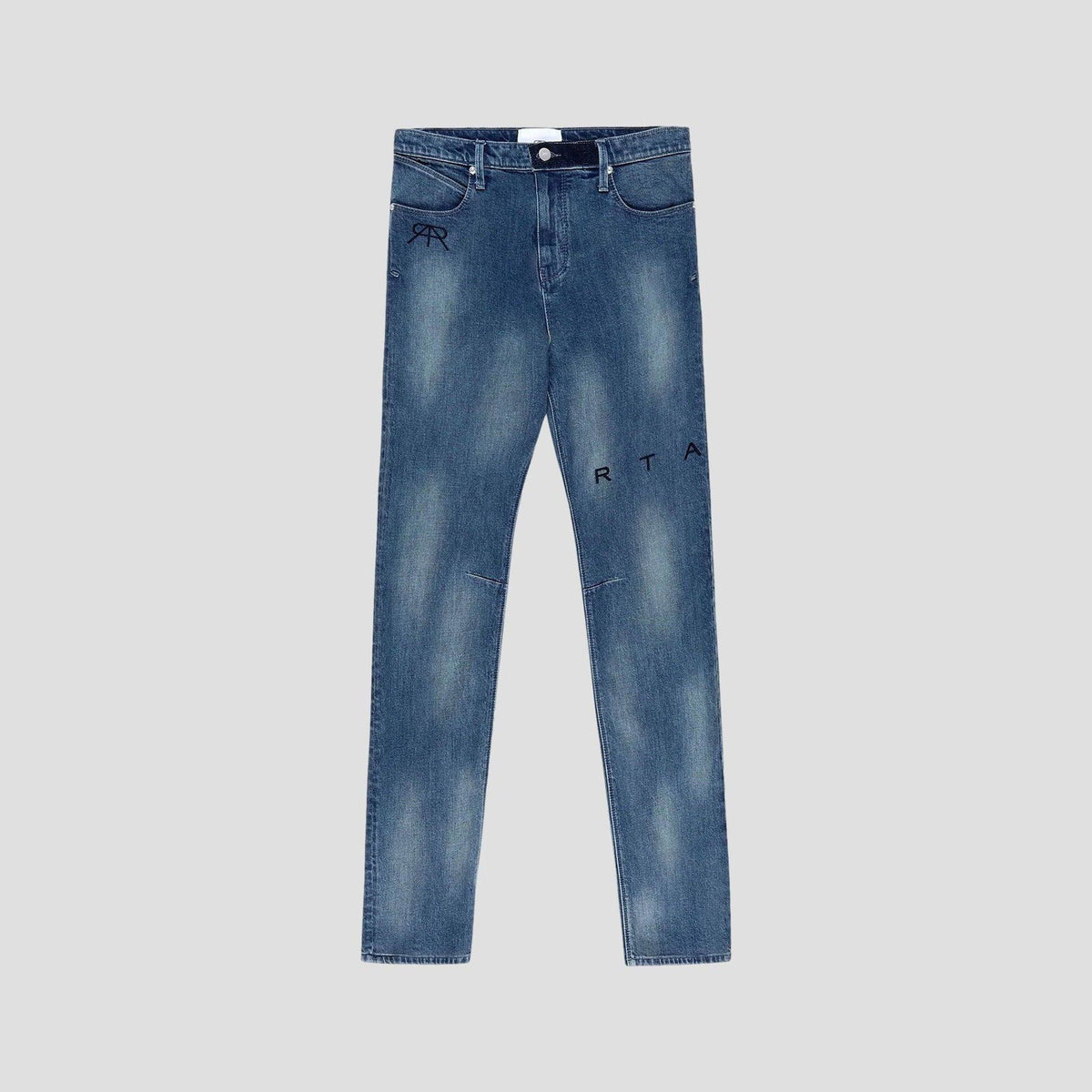 RTA Slim Fit Medium Blue Logo Jeans - Gravity NYC