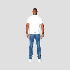 RTA Slim Fit Medium Blue Logo Jeans - Gravity NYC