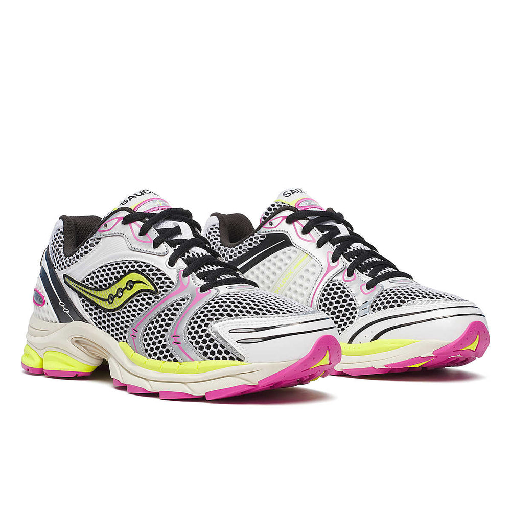 SAUCONY ProGrid Triumph 4 Sneakers White/Fluo - Gravity NYC