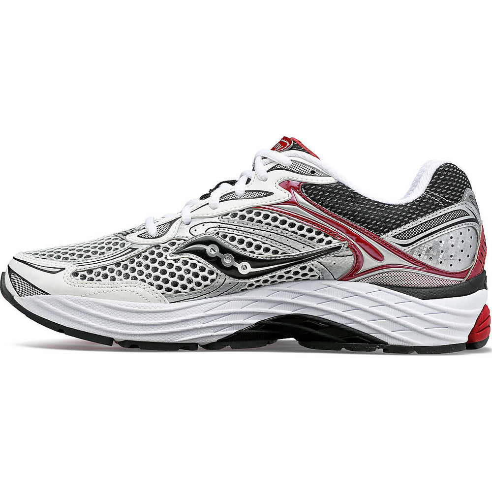 SAUCONY ProGrid Omni 9 Sneakers Silver/Red - Gravity NYC