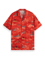 SCOTCH & SODA All Over Printed Viscose Short Sleeve Shirt Gravity NYC