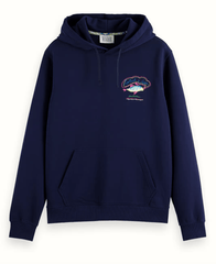 SCOTCH & SODA Front Back Artwork Hoodie-Navy Gravity NYC