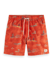 SCOTCH & SODA Mid Length Swim Short All Over Gravity NYC