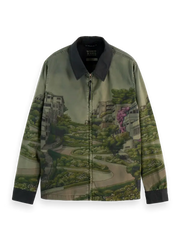 SCOTCH & SODA Photo-Printed Twill Coach Jacket Gravity NYC