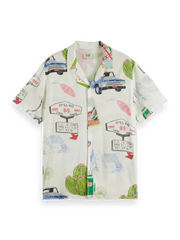 SCOTCH & SODA Printed Camp Collar Shirt Gravity NYC