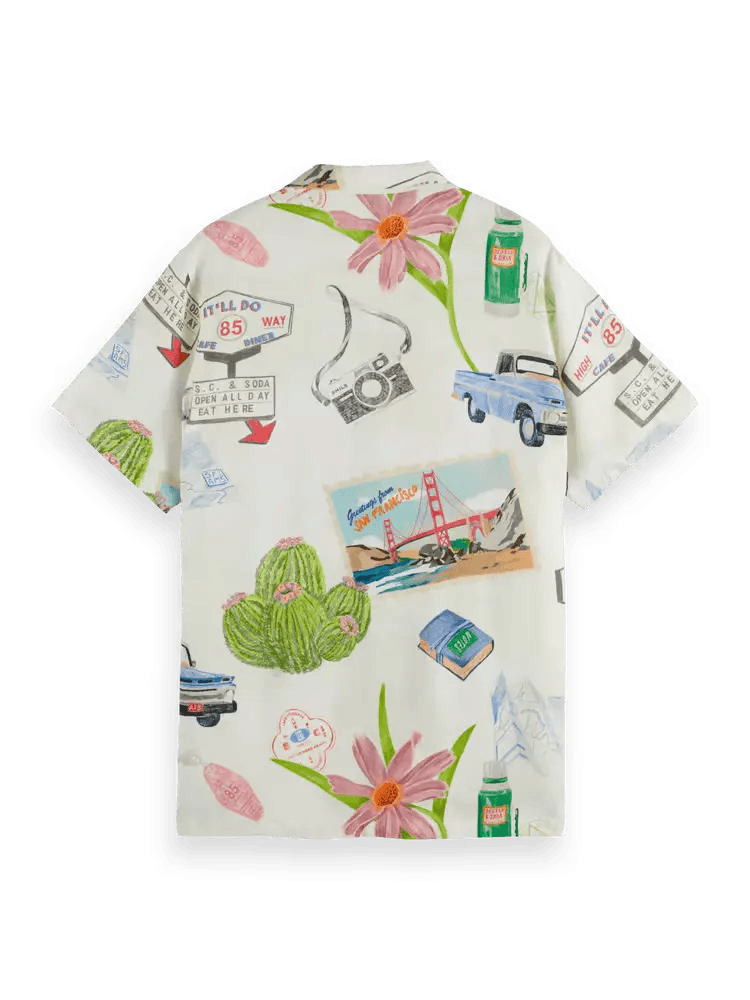 SCOTCH & SODA Printed Camp Collar Shirt Gravity NYC