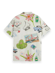 SCOTCH & SODA Printed Camp Collar Shirt Gravity NYC