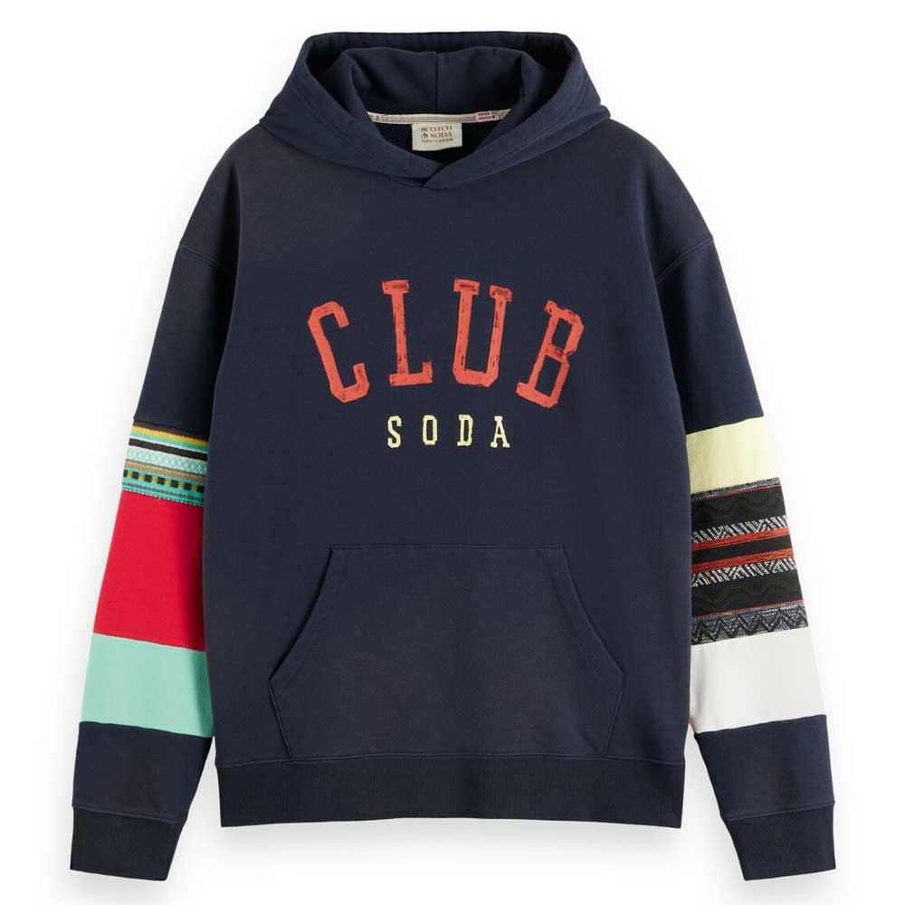 SCOTCH & SODA RELAXED FIT CLUB SODA APPLIQUE HOOODIE Gravity NYC