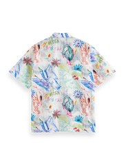 SCOTCH & SODA Swan All Over Printed Compact Poplin Shirt Gravity NYC