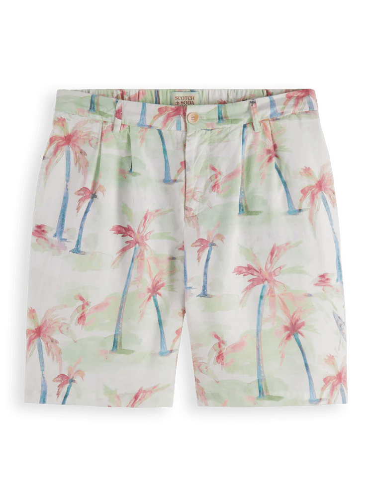 SCOTCH & SODA Twilt-Printed Pleated Bermuda Shorts Gravity NYC