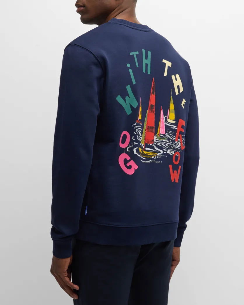 SCOTCH & SODA Boating Artwork Sweatshirt Gravity NYC