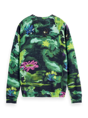 SCOTCH & SODA Drop Shoulder Floral Jacquard Sweater