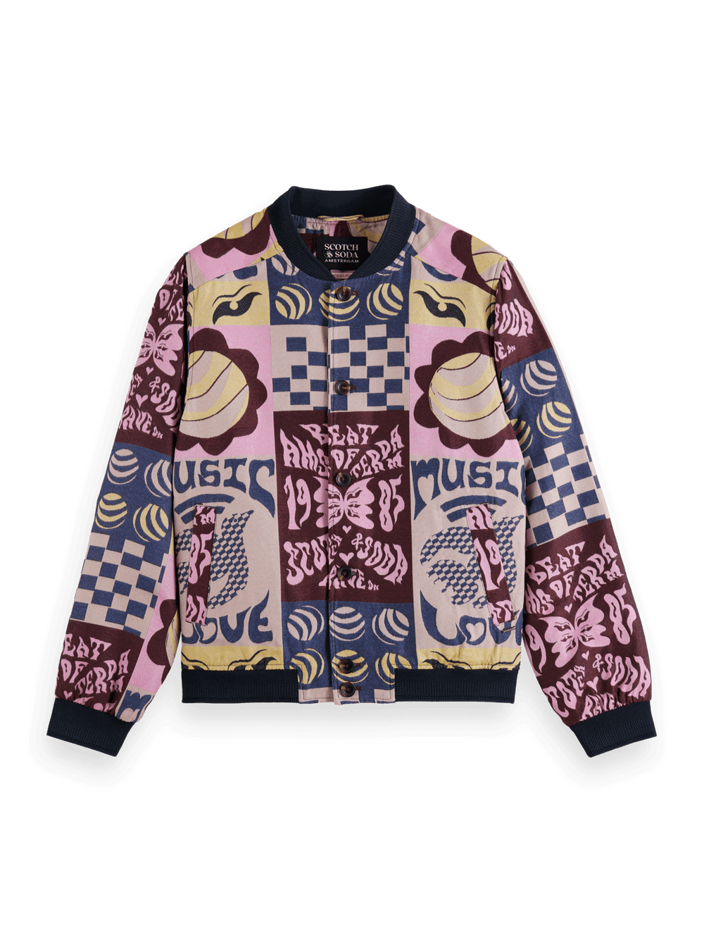 SCOTCH AND SODA Jacquard Bomber Jacket - Gravity NYC