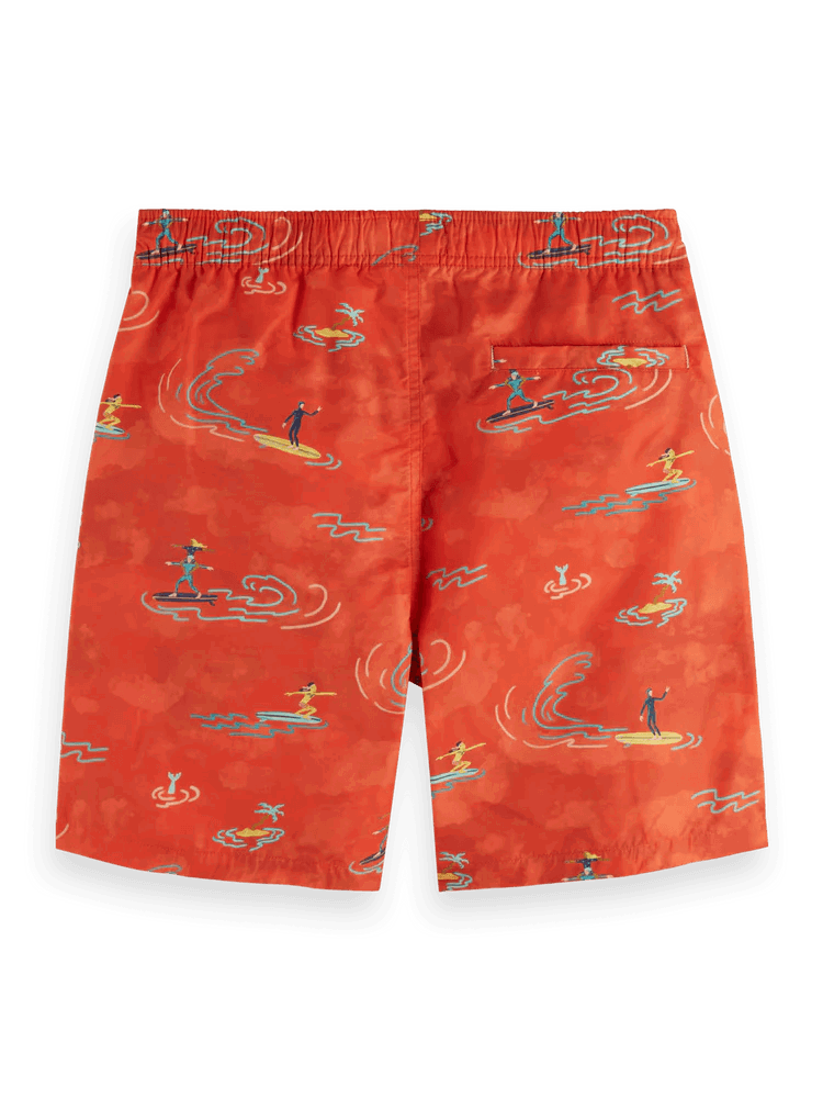 SCOTCH & SODA Mid Length Swim Short All Over Gravity NYC