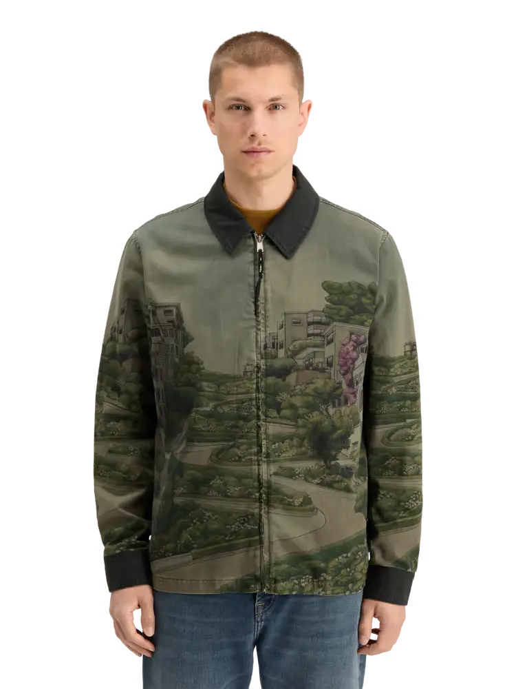 SCOTCH AND SODA Photo-Printed Twill Coach Jacket - Gravity NYC