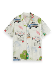 SCOTCH & SODA Printed Camp Collar Shirt