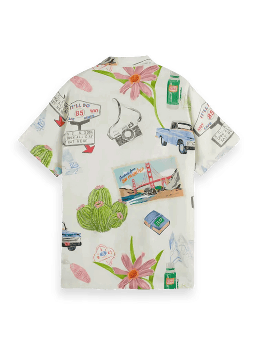 SCOTCH & SODA Printed Camp Collar Shirt